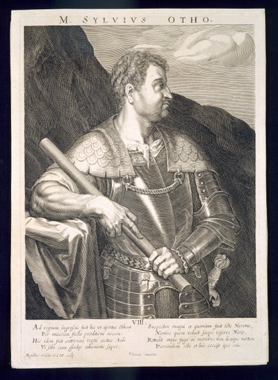M. Silvius Otho Imperatore di Roma 68 d.C. inciso da Aegidius Sadeler (1570-1629) da Tiziano Vecelli